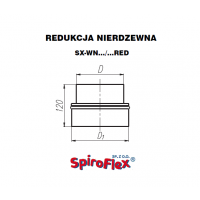 Spiroflex Redukcje  fi 120 , stal nierdzewna kod. SX-WN120/...RED