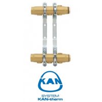 KAN-therm rozdzielacz 2-obwodowy stalowy do centralnego ogrzewania bez osprzętu na profilu 1  1/4  (seria 10) kod S10020