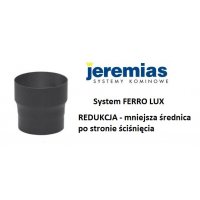 Jeremias redukcja 200-180 mm do kominków i kotłów na paliwo stałe Stal DC01 kod FERRO-R1200180 czarna