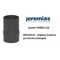 Jeremias rozszerzenie 120-130 mm do kominków i kotłów na paliwo stałe Stal DC01 kod FERRO-E1120130 czarne