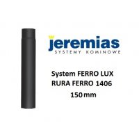 Jeremias rura fi 180 150 mm, do kominków i kotłów na paliwo stałe Stal  DC01 kod Ferro1406 czarna