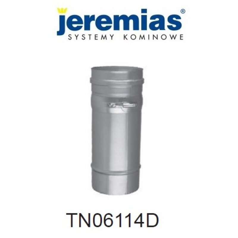Jeremias rura teleskopowa fi 100 370-550 mm, jednościenna kominowa, stal nierdzewna kod TN06114D